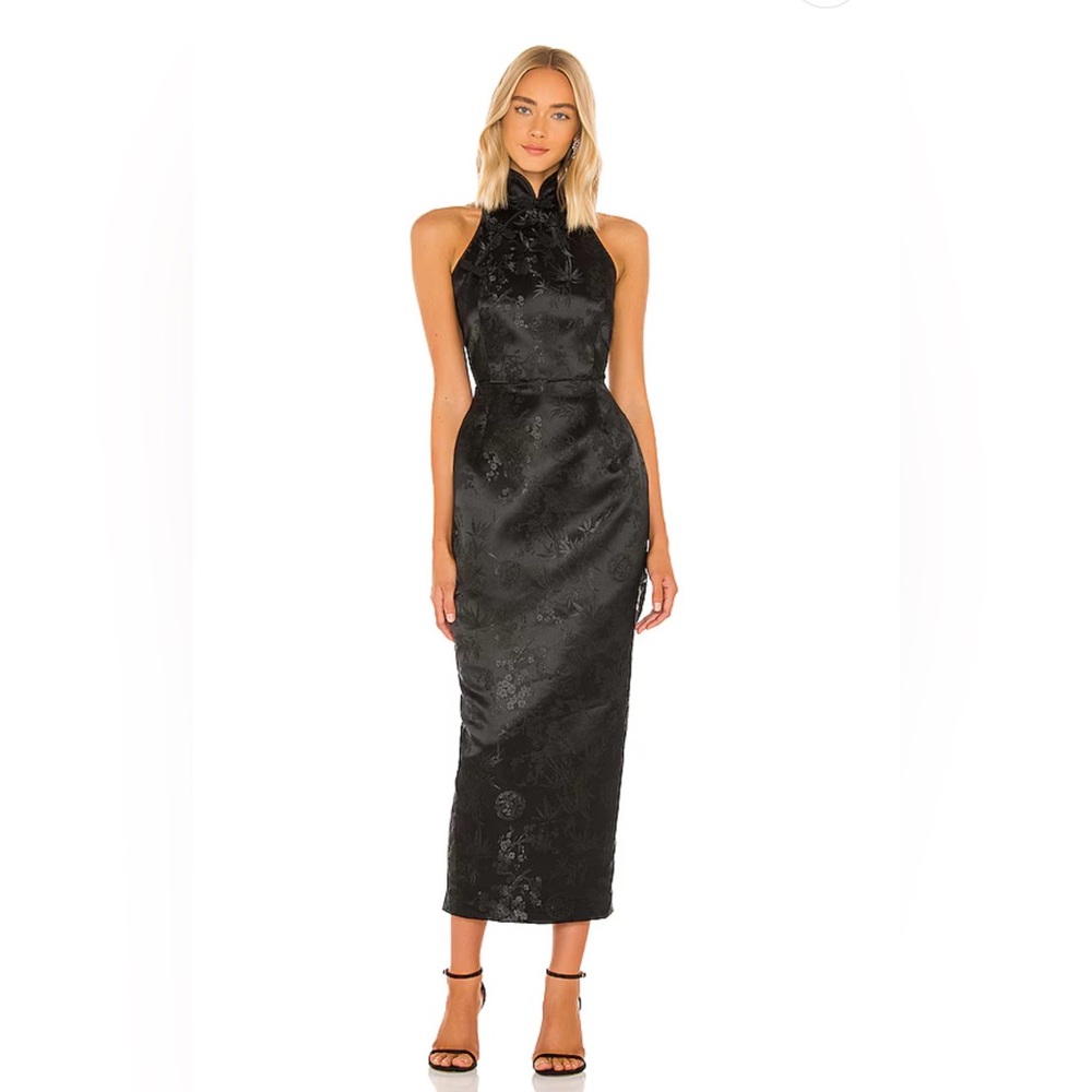 Chic Black Halter Maxi Dress